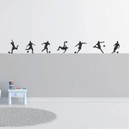 Set Of 7 - Football Players Removable Vinyl Wall Decal Stickers Kids Bedroom Sporty Decor - thumbnail 2