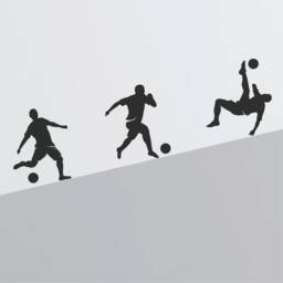 Set Of 7 - Football Players Removable Vinyl Wall Decal Stickers Kids Bedroom Sporty Decor - thumbnail 1