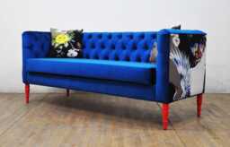 "Loveseat - Petrol Blue ""3-Seater Sofa" - thumbnail 1
