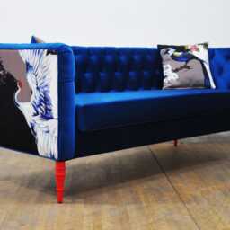 "Loveseat - Petrol Blue ""3-Seater Sofa" - thumbnail 3
