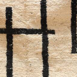 striped Moroccan Wool Rug Handmade Fluffy Area Rug - thumbnail 2