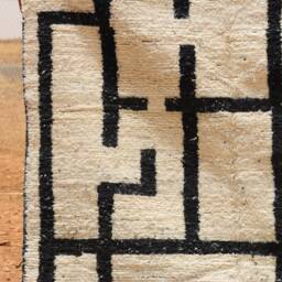 striped Moroccan Wool Rug Handmade Fluffy Area Rug - thumbnail 3