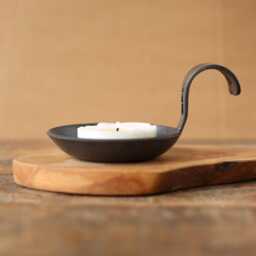 Limited Edition - Christmas Sculpted Iron Candle Holder With Curved Handle. Tree Design - thumbnail 2