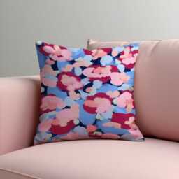 Abstract Floral Cushion Cover, Paint Effect Brushstroke Pillow Modern Artistic Throw Case, Living Room Decor