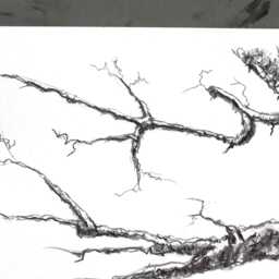 Tree Original Drawing On Paper, Charcoal, Scandinavian Minimalist Nature Wall Art Gallery, Hand Drawn Botanical Sketch - thumbnail 3