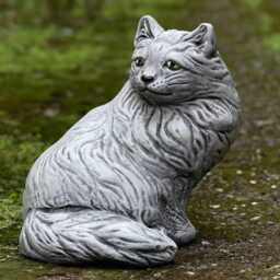 Elegant Cat Sculpture Concrete Feline Garden Ornament Outdoor Pet Lover Decor Tabby Yard Art Animal Figurine Lover Gift - thumbnail 4