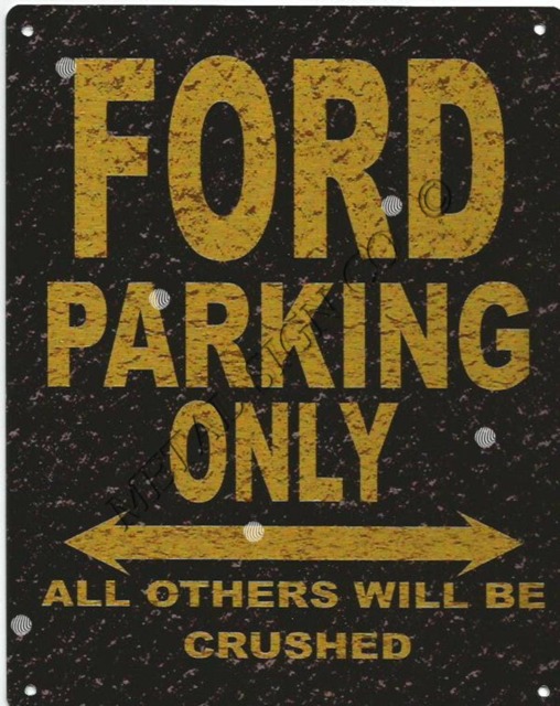 Ford Parking Only Sign Retro Metal Wall Decor