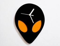 Extraterestrial Alien Silhouette - Wall Clock