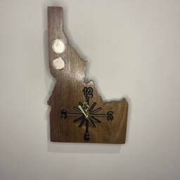 Idaho Handmade State Quarter Clock With Inlaid Quarters. Choice Of Wood. Customizable - thumbnail 2
