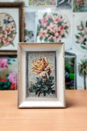 Marble Mosaic Flower, Tiles Rose, Wall Decor Painting Rose - thumbnail 1