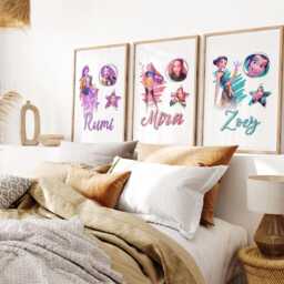 Set Of 3 Kpop Demon Hunters Prints, Personalised Kid Nursery Wall Art, Rumi Mira Zoey Decor - thumbnail 2