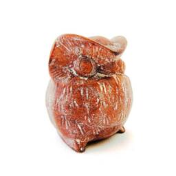 Set Of Three Ancient Greek Decorative Owls, Terracotta Owls , Brown Owl Design - thumbnail 2