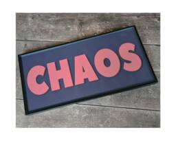 Chaos - Framed Print Metal Typography Gallery Wall Art Bold Prints Colourful Playroom Chunky - thumbnail 1