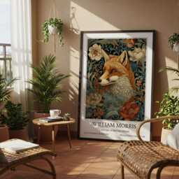Fox William Morris Wall Art Vintage Poster, Floral Art Print - thumbnail 3