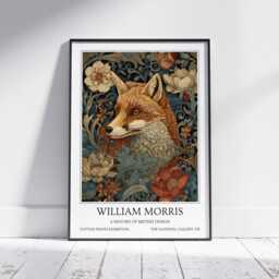Fox William Morris Wall Art Vintage Poster, Floral Art Print - thumbnail 1