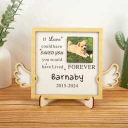 Personalized Custom Pet Loss Sign, Dog Paw Frame, Memorial Photo Family Pet Frames, 3D Laser Cut Picture Frame, Pet Gifts - thumbnail 2