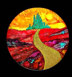Wizard Of Oz Metal Painting Emerald City Wall Art - thumbnail 1