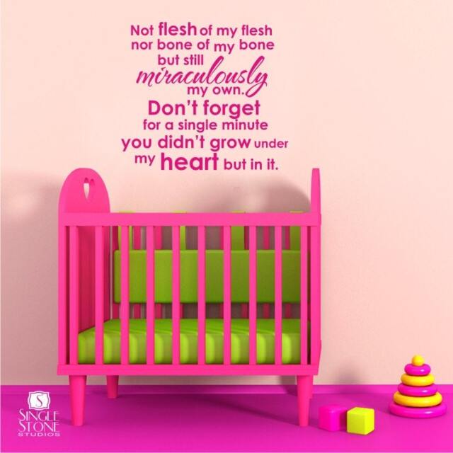 Nursery Adoption Creed Wall Decal - Vinyl Text Stickers Art Graphics Custom Home Decor - image 1