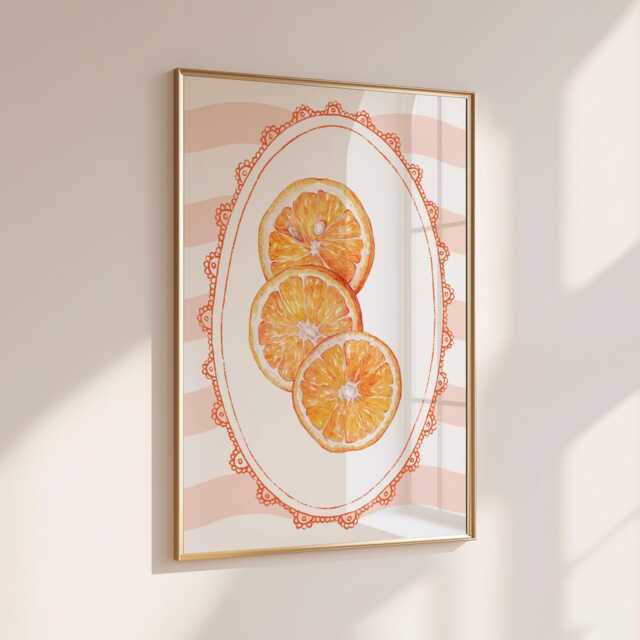 Oranges - Home Print Wall Decor Quirky Kitchen Prints
