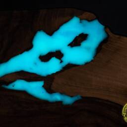 Delta - Live Edge Wide Glass River Coffee Table - thumbnail 3