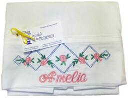 Flower Girl Rosebud Pillowcase Custom Embroidered Personalized - thumbnail 2