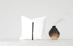 Japandi Cover For Scatter Cushions, Minimalist Black & White Wabi Sabi Pillow Covers - thumbnail 1