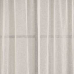 Luxury Linen Look Sheer Curtain Off White Tulle Panel, Custom Size - thumbnail 2