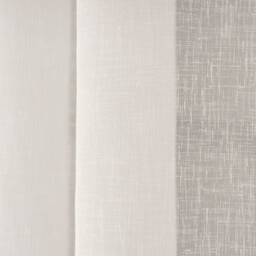 Luxury Linen Look Sheer Curtain Off White Tulle Panel, Custom Size - thumbnail 3