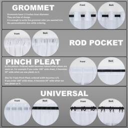 Luxury Linen Look Sheer Curtain Off White Tulle Panel, Custom Size - thumbnail 4