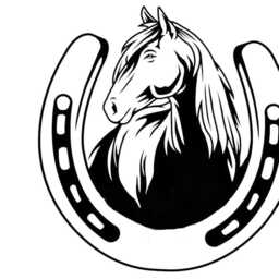 Large 23x23 Inch Lucky Horse Shoe Head Vinyl Car Bonnet Side Sticker Decal Wall Art Animal Graphic Camper Van Horsebox Box Trailer Racing - thumbnail 2