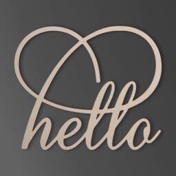 Unfinished Wood Hello Sign Laser Cut Mdf Wall Decor - thumbnail 2
