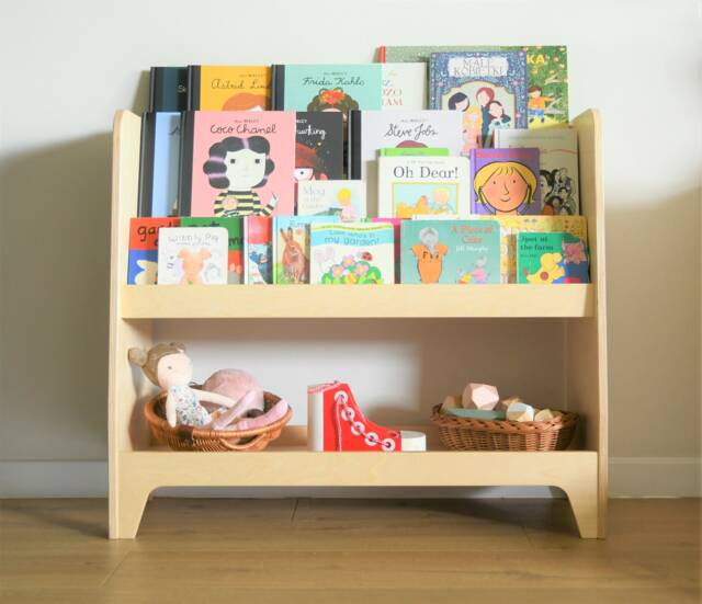 Montessori Bookcase Plywood Children's Library & Toy Shelf - image 1