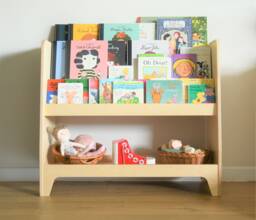 Montessori Bookcase Plywood Children's Library & Toy Shelf - thumbnail 1