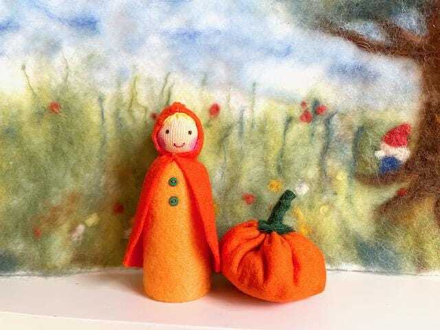 Pumpkin Child, Seasons Table, Flower Autumn, Waldorf, Nature Table, Harvest Time - image 1