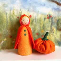 Pumpkin Child, Seasons Table, Flower Autumn, Waldorf, Nature Table, Harvest Time - thumbnail 3