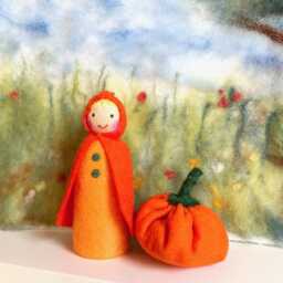 Pumpkin Child, Seasons Table, Flower Autumn, Waldorf, Nature Table, Harvest Time - thumbnail 2