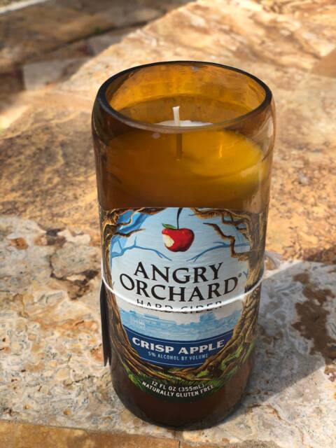 Angry Orchard Cider Beer Bottle Candle - image 1