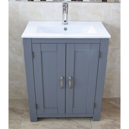Bathroom Vanity Unit Painted Grey - Ceramic Inset Basin 310Ginset - thumbnail 2