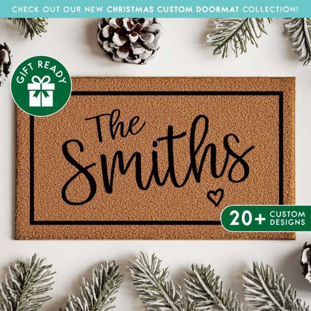 Custom Coir Doormat, Personalized Welcome Mat For Front Porch, Funny Housewarming Gift, Name, Family Indoor/Outdoor Use - image 1