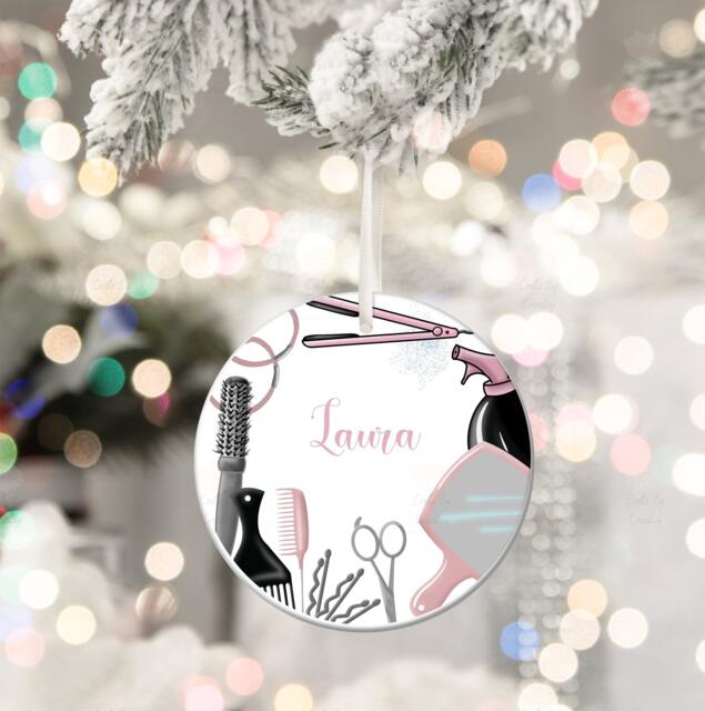 Hair Dresser Bauble, Hair Stylist Gift For Dresser, Christmas Her, Ornament