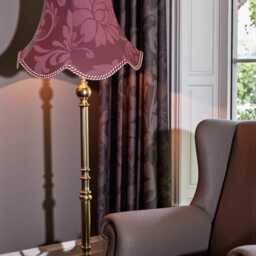 Wine Brocade Fabric Table Lamp Shades Handmade For Floor Standard Lampshade Ceiling Pendants Candle Clip On Wall Lights - thumbnail 2