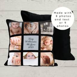 Personalized Baby Photo Collage Cushion Cover Keepsake Gift - thumbnail 2
