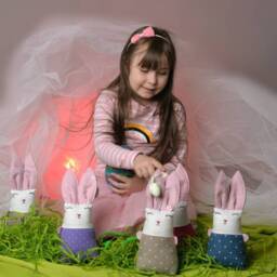 Toy Bunny, It Is A Soft Toy, Which Natural Cloth, Linen Bunny White Linen, Color - thumbnail 2
