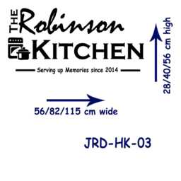 Custom Family Name Kitchen Wall Decal - Personalized Vinyl Sticker Home Decor - thumbnail 3