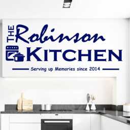 Custom Family Name Kitchen Wall Decal - Personalized Vinyl Sticker Home Decor - thumbnail 2