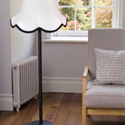 Traditional White Fabric Lampshade Handmade For Table & Floor Standard Lamp Bases, Wall Light Fixtures, Ceiling Fittings - thumbnail 3