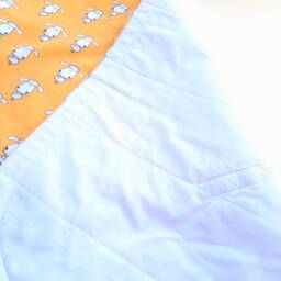 Natural Baby Swaddle Blanket & 2 Large Cloths Set - Quilted Cotton Cute Sheep Mustard Yellow - thumbnail 3