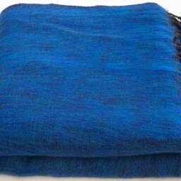 Handwoven Yak Wool Blend Blanket Fringed Travel Shawl - thumbnail 2