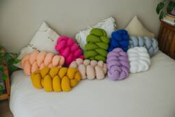 Bright Pillows Throw Trendy Accent Knot Decorative Pillow For Bedroom House Warming Gift - thumbnail 1