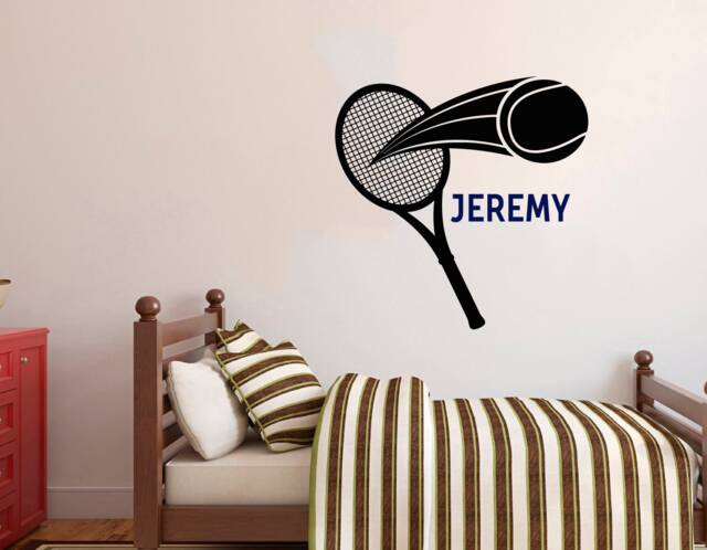 Personalized Name Tennis Wall Decal Removable Vinyl Decor 2284 - image 1